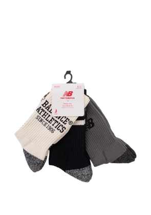 New Balance graphic socks (set of three) - Neutrals