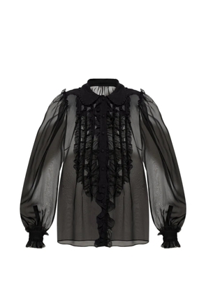 Dolce & Gabbana ruffled sheer blouse - Black