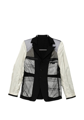 Andersson Bell pinstripe deconstructed jacket - Black