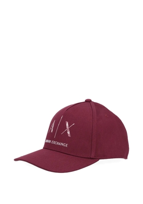 Armani Exchange logo baseball cap - Red