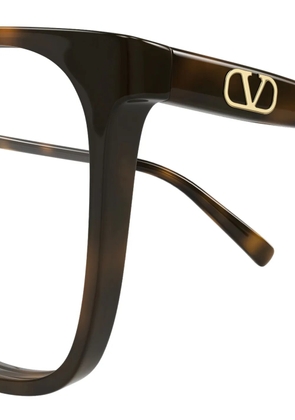 VALENTINO GARAVANI EYEWEAR VLogo tortoise-shell glasses - Brown