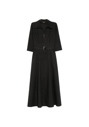 TWINSET belted zip-up midi dress - Black