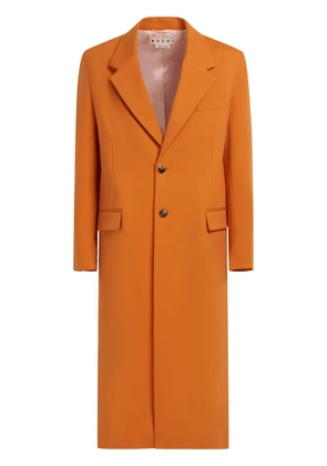 Marni single-breasted long coat - Orange