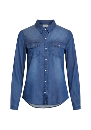 VILA faded-wash denim shirt - Blue