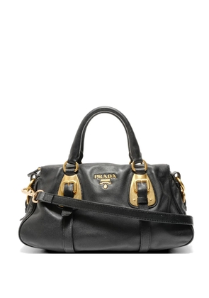 Prada Pre-Owned 2000-2010s buckle-detail leather handbag - Black
