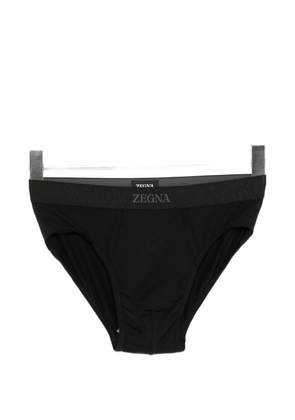 Zegna logo-waistband briefs - Black
