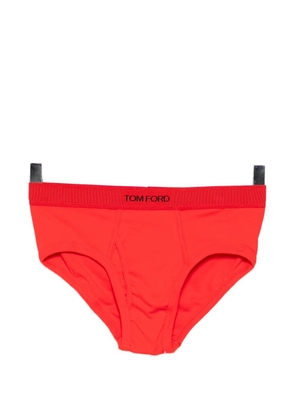 TOM FORD logo-waistband jersey briefs - Red