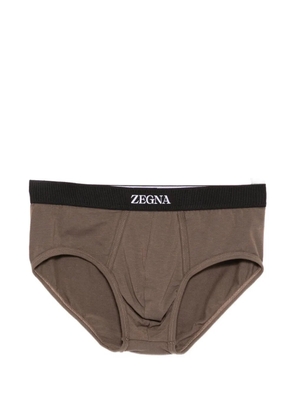 Zegna logo-waistband briefs - Brown