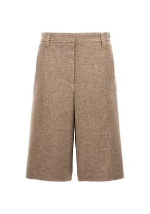 Brunello Cucinelli tailored wool shorts - Brown