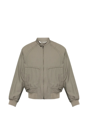 Emporio Armani zip-up virgin-wool jacket - Grey