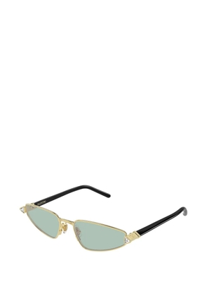 VALENTINO GARAVANI EYEWEAR VLogo crystal-embellished sunglasses - Gold