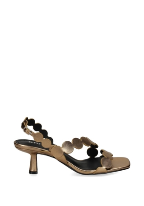 Bibi Lou Onami scalloped-strap leather sandals - Gold