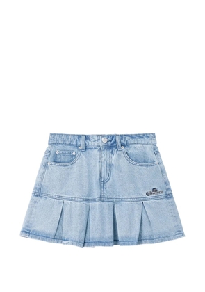 FINGERCROXX pleated denim mini skirt - Blue