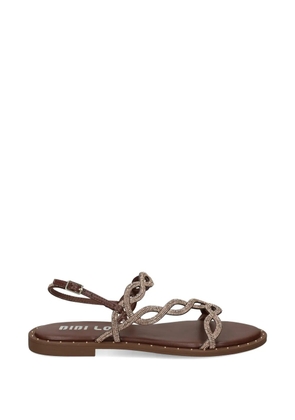 Bibi Lou Illion crystal-embellished sandals - Brown
