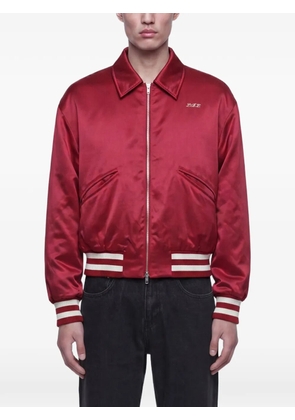 Second/Layer Aces embroidered satin jacket