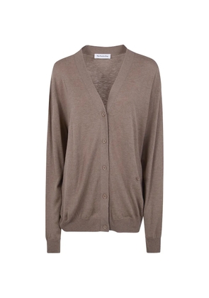 The Frankie Shop Zina button-down V-neck cardigan - Brown