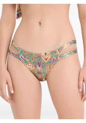 Del Maar Koari patterned bikini bottoms - Green