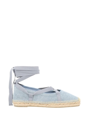 Castañer Petunia lace-up flat espadrille - Blue