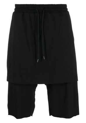 424 layered-detail track shorts - Black