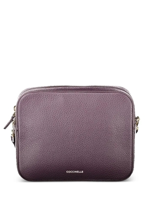Coccinelle grained leather crossbody bag - Purple