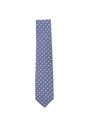 Barba polka-dot tie - Blue