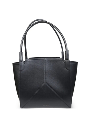Victoria Beckham topstitched leather tote bag - Black