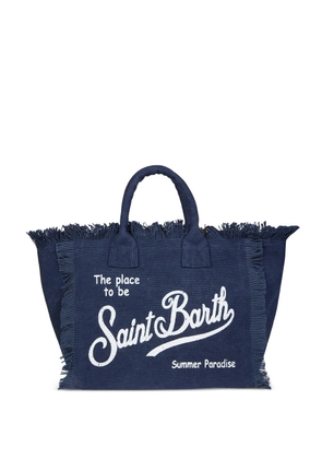 MC2 Saint Barth Colette frayed-edge tote bag - Blue