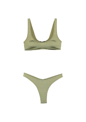 VENUJA metallic-finish bikini - Green