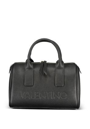 MARIO VALENTINO embossed-logo pebbled tote bag - Black