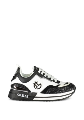 Gaelle glitter-detail platform sneakers - White