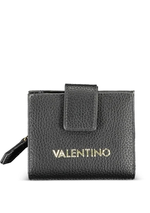 MARIO VALENTINO pebbled-leather logo-lettering wallet - Black