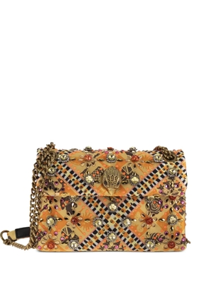 Kurt Geiger Kensington crystal-embellished shoulder bag - Yellow