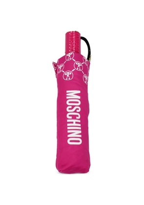 Moschino logo-print umbrella - Pink