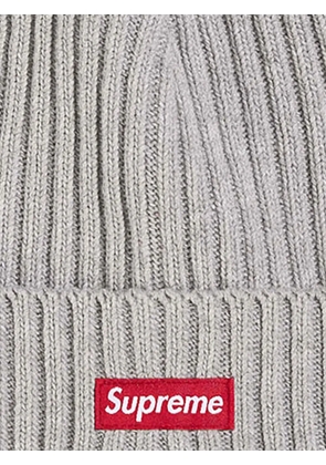 Supreme Overdyed ribbed beanie hat - Grey