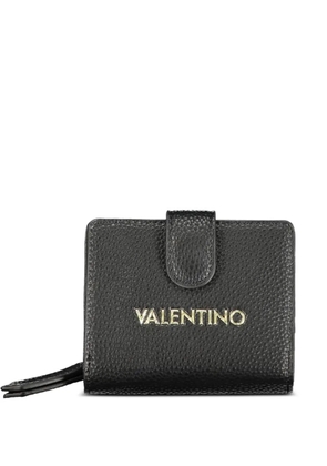 MARIO VALENTINO pebbled logo-lettering wallet - Black