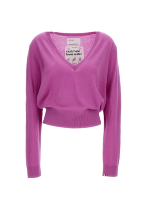 extreme cashmere Collin V-neck cropped sweater - Purple