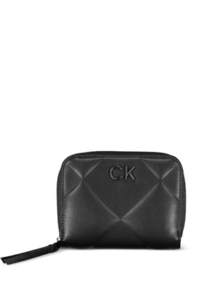 Calvin Klein quilted zip-around wallet - Black