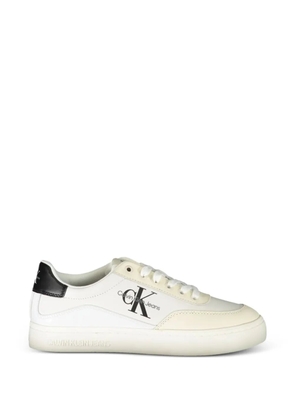 Calvin Klein monogram lace-up sneakers - White