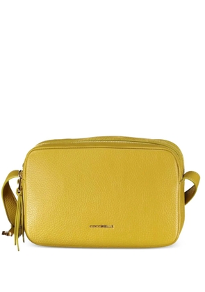 Coccinelle logo-lettering leather crossbody bag - Yellow
