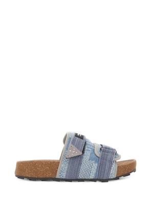 FLOWER MOUNTAIN Niwa jacquard flat sandals - Blue