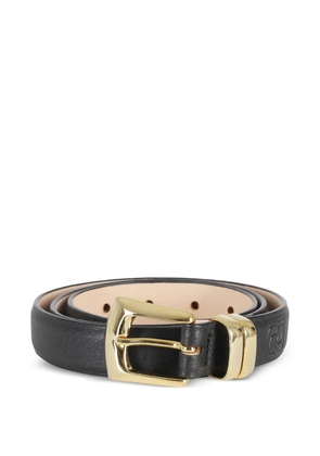 Magda Butrym logo-debossed leather belt - Black