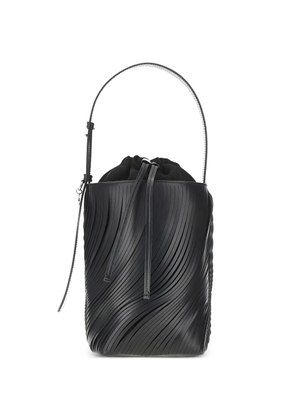 Emporio Armani laser-cut leather bucket bag - Black