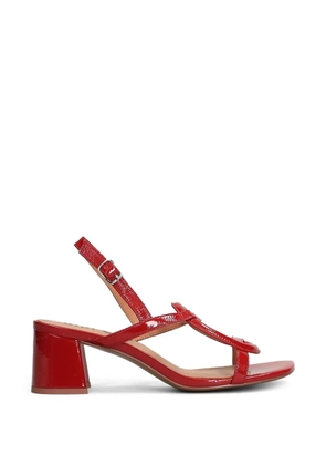 Bibi Lou patent-finish cut-out sandals - Red