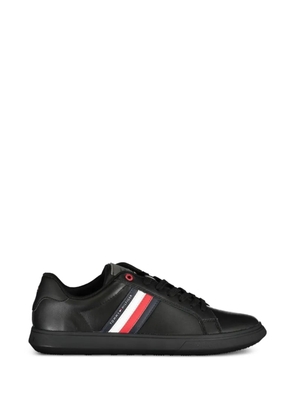 Tommy Hilfiger side-stripe lace-up sneakers - Black