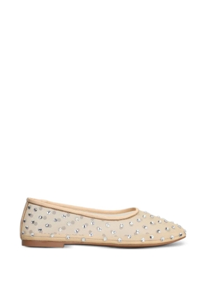 Bibi Lou crystal-embellished ballet flats - Neutrals