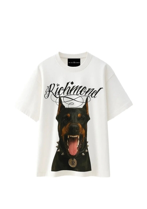John Richmond dog-print T-shirt - White