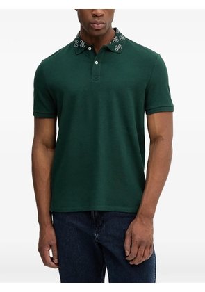 GUESS USA short-sleeve pattern-collar polo shirt - Green