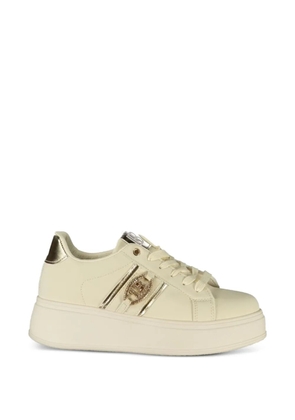 Laura Biagiotti logo-plaque platform sneakers - Neutrals