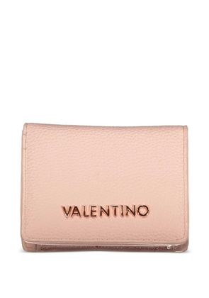 MARIO VALENTINO logo-lettering pebbled wallet - Pink