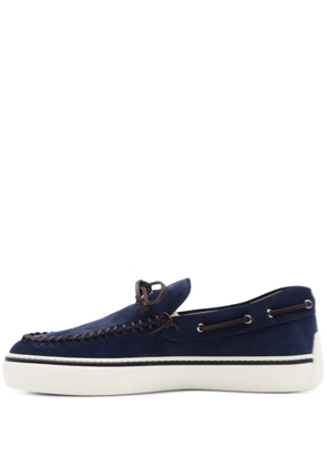 Tod's laced suede loafers - Blue